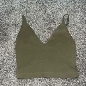 Forever 21 green cropped tank top